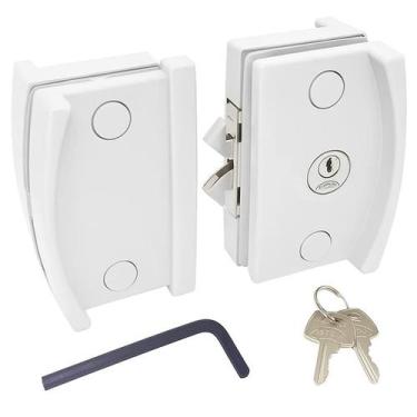 Imagem de Fechadura Blindex Porta Vidro Correr 3530 Vv Completa Branco - AL