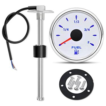 Imagem de ARTILAURA Unidade de envio de combustível e kit de medidor, 240-33ohms 12" (300 mm) remetente de tanque de combustível marítimo barco sensor de gás de aço inoxidável para carro caminhão veículo