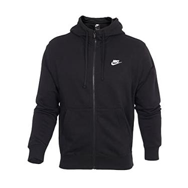 Imagem de Moletom Nike Sportswear Nsw Club Hoodie Fz Cor:Preto;Tamanho:P