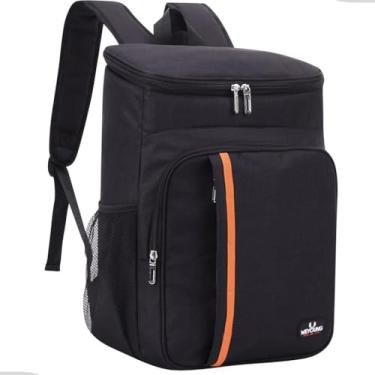 Imagem de Mochila Térmica Cooler Praia Passeio Bag Marmita Cerveja Vinho Viagem Bolsa 18 Litros(Preto)