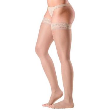 Imagem de Meia 7/8 Sigvaris Audace 15-20mmHg Aberta Natural Tam 1