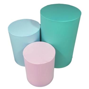 Imagem de kit Capa Trio de Cilindro Decoração Festa Veste Facil - multicolorido - ESCOLHA COMO QUISER Organização de Decoração para Festas(VERDE/ROSA/AZUL)