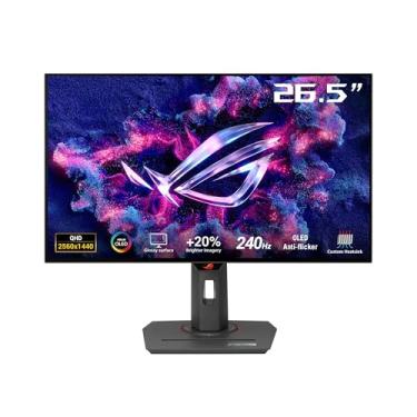 Imagem de ASUS ROG Strix 27 polegadas 1440P OLED Gaming Monitor (XG27AQDMG) - QHD, OLED brilhante, 240Hz, 0,03ms, dissipador de calor personalizado, anti-cintilação, brilho uniforme, compatível com G-SYNC, 99%