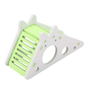 Imagem de KIMISS Ninho da Casa de Hamster de Madeira Com Escadas de Escalada - Brinquedo de Exercício Ecológico para Pequenos Animais de Estimação (Verde)