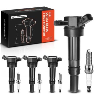 Imagem de Pacote de bobinas de ignição e velas de ignição Iridium para Hyundai/K