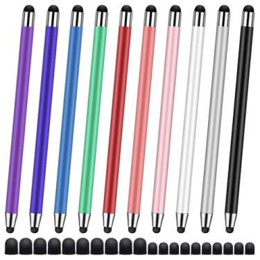 Imagem de 10 canetas Stylus, caneta Stylus para tela sensível ao toque, 2 em 1 canetas capacitivas universais para iPad/iPhone/Android/Smartphones e tablets, compatível com todas as telas sensíveis ao toque
