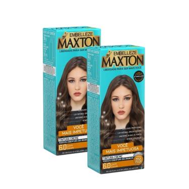 Imagem de Kit 2 Tintura Creme Maxton Louro Escuro 6.0