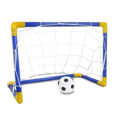 Imagem de Kit para Futebol Infantil com 1 Bola, 1 Traves Azul, 1 Rede e 1 Bomba
