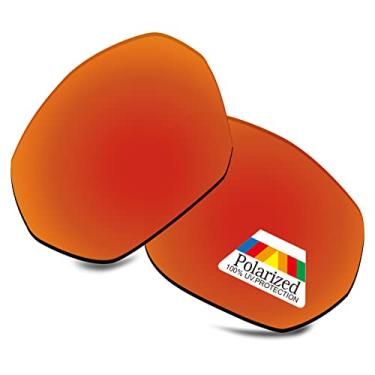 Imagem de Bwake Lentes de substituição para óculos de sol Oakley Plazma/Plazma Asian Fit OO9019/OO9019A - Vermelho fogo polarizado