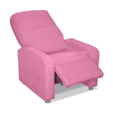 Imagem de Poltrona Do Papai Reclinável Confortável Suede Rosê