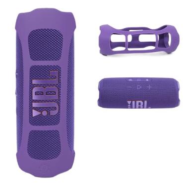 Imagem de GETGEAR Capa de silicone compatível com JBL Flip 7 - Alto-falante portátil à prova d'água e à prova de quedas, solução de proteção portátil com design personalizado, melhor combinação em forma e cor