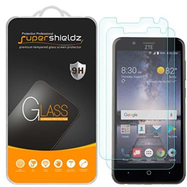 Imagem de Supershieldz (Pacote com 2) Projetado para ZTE Blade Vantage, protetor de tela de vidro temperado, antiarranhões, sem bolhas