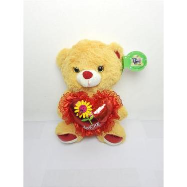 Imagem de Urso de Pelúcia Amor Floral Laranja 25 cm - Tuka Toy