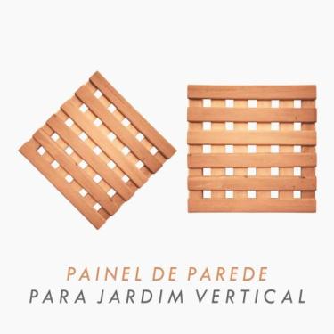 Imagem de Floreira de parede - painel triangular - Madeira Maciça