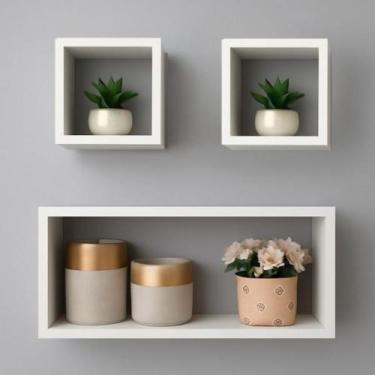 Imagem de Kit 03 Nichos MDF Decoração Sala Quarto Cozinha Banheiro Escritório - 