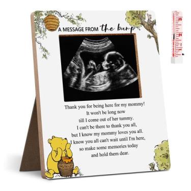 Imagem de Porta-retratos Hatzelou Winnie Baby Ultrasound 20x27 cm