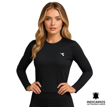 Imagem de Camisa Térmica Diadora Manga Longa Small Logo Feminina