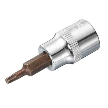 Imagem de Chave de 3/20.3 cm x soquete Torx T15, soquetes CR-V de brocas de aço S2, comprimento de 48 mm, uso com chave catraca, barra deslizante, haste de extensão