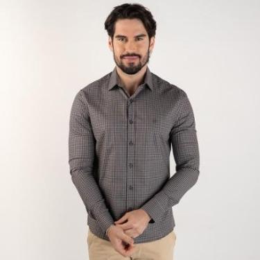Imagem de Camisa Calvin Klein Slim Xadrez Marrom-Masculino
