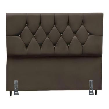 Imagem de Cabeceira Para Cama Casal Queen 160 Cm Olívia E Frame Suede Cor:marrom