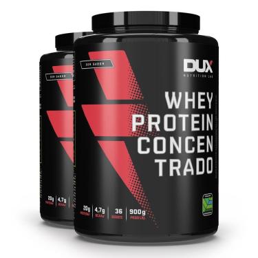 Imagem de Kit 2 Whey Protein Concentrado Dux Sem Sabor 900g