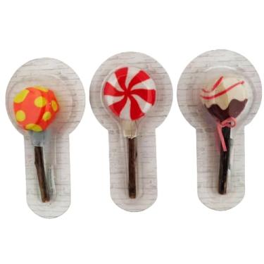 Imagem de Whisker City Um pirulito individual com erva de gato. Um pirulito de 12 cm de altura varia em cores.