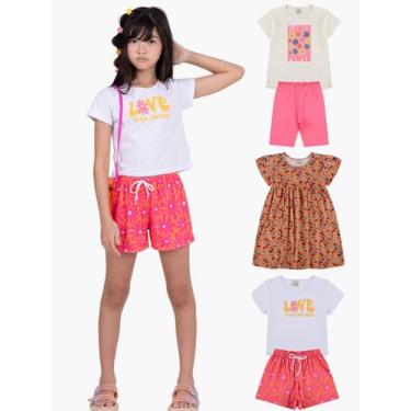 Imagem de Kit 3 Conjuntos Infantil Flores Menina - Vida Costeira Oficial, 2
