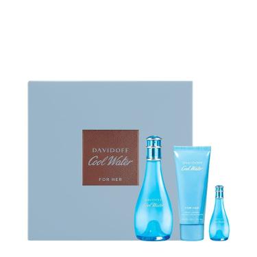Imagem de Kit Davidoff Cool Water Feminino - Eau De Toilette 100ml + 15ml + Body Lotion 75ml