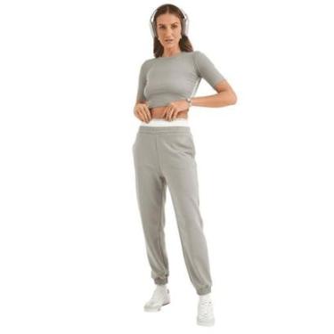 Imagem de Blusa Colcci Slim Canelada Cinza Feminina-Feminino