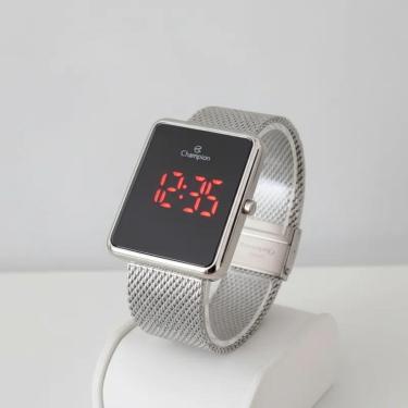 Imagem de Relogio digital prata Champion original Led CH40080T-Unissex