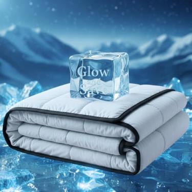 Imagem de Glow and Save Edredom de verão – King/Cali King – cinza claro – leve e respirável (231 x 200 cm) para dormir quente, cama, sofá e uso em viagens