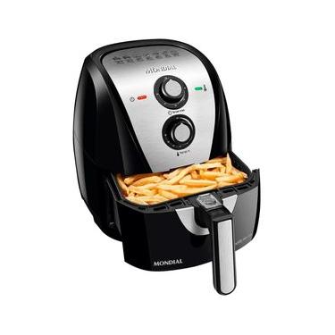 Imagem de Fritadeira Elétrica Sem Óleo Air Fryer Mondial Grand Family AF-55I 5,5L – Preta/Inox Inox,Preto / 220