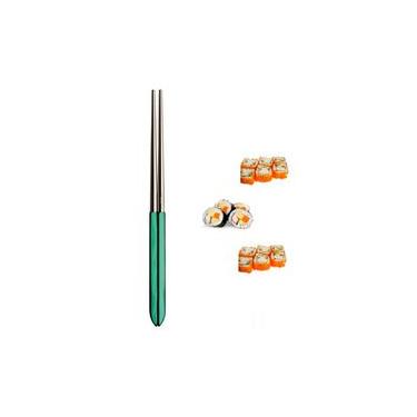Imagem de Hashi Reutilizável Verde Comida Japonesa Aladdin Bugatti