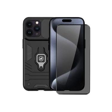 Imagem de Kit Capa Defender e Película Defender Pro Privacidade para iPhone 15 Pro Max - Gshield