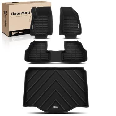 Imagem de YHTAUTO Tapetes de chão e tapete de carga para Chevy Trax 2014-2023, Buick Encore 2013-2023 (não GX), tapetes de carro TPE para todos os climas, forro antiderrapante e inodoro, acessórios internos