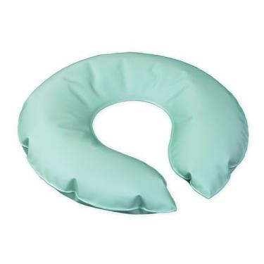 Imagem de Almofada Ortopédica em PVC, Alívio de Dor no Cóccix, Anti-Escaras Inflável com Água/Ar, Verde, 45x45x15cm, Oval, Adulto, Vaso Sanitário