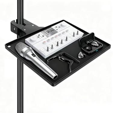 Imagem de Diydeg Bandeja de Suporte de Microfone, Braçadeira na Bandeja da Placa de Som Suporte de Rack de Microfone para Celular, Bandeja de Suporte de Microfone para Palco, Transmissão Ao