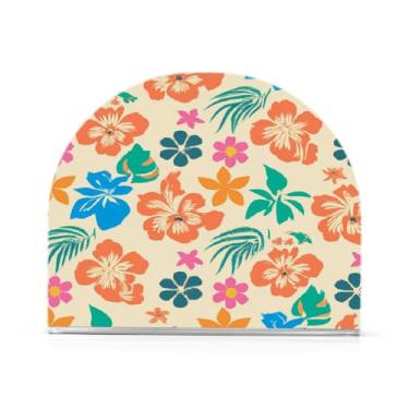 Imagem de JUZIHAI Porta-guardanapos de flores para mesa dispensador de guardanapos de acrílico para mesa suporte de lenços independente para cozinha sala de jantar bar festa decoração de casa