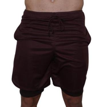 Imagem de Shorts Duplo 2 Em 1 Para Corrida United - preto - xgg-Masculino