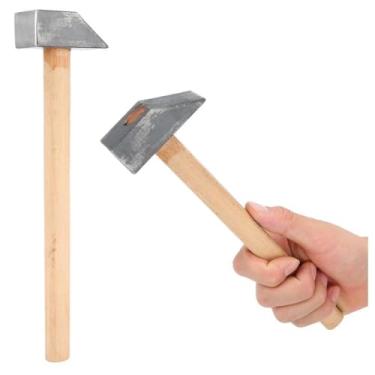 Imagem de ZJchao Martelo Profissional, Cabeça de Metal de Alta Dureza Com Cabo de Madeira, Ponta Dupla Plana e Pena de Cunha para Fabricação de Joias, Reparos Domésticos e Marcenaria