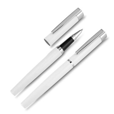 Imagem de Kit 3 Canetas Roller de Metal Escrita Azul | Corpo Metálico | Design Elegante | Escrita Suave | Uso Profissional e Corporativo