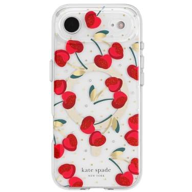 Imagem de Kate Spade New York Capa para iPhone 17 Air - Compatível com MagSafe - Capa de telefone de designer - Cherry Dot Gems