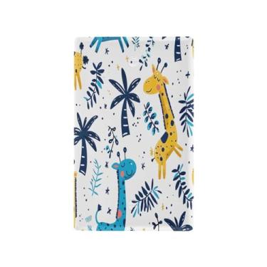 Imagem de Wassud Placa de cobertura para interruptor de luz, interruptor único, capas de tomada, placa de parede, girafas e palmeiras, decoração de casa, sala de estar, quarto, decoração