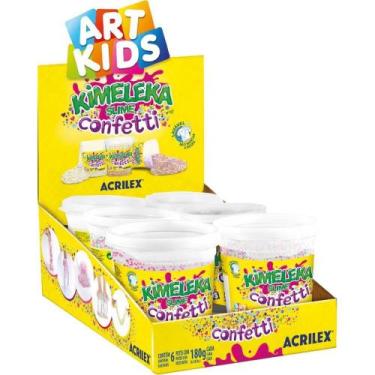 Imagem de Slime Kimeleka Confetti 180G - Cores Sortidas - Caixa com 6 Unidades