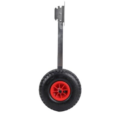 Imagem de Eujgoov Rodas de Lançamento de Barco, Aço Inoxidável, Popa, Dolly, Pneus de Borracha Infláveis ​​ajustáveis, para Barcos Jon, Bote, Lançamento Marinho