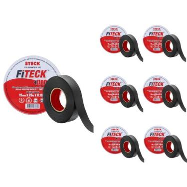 Imagem de 7 Fita Isolante Preta Steck 20 Metros 750V 0.19mm SFT1820