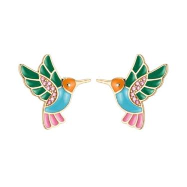 Imagem de Brincos de beija-flor para o dia dos namorados, brinco feminino pendente para lembrancinhas de festa, joias de acrílico para intercâmbio de estudantes, presentes para lembrancinhas de sala de aula