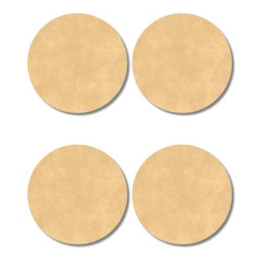 Imagem de Kit 4 Pele Animal 45Cm Couro S Aro Conga Bongo Atabaque Luen