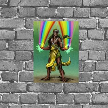 Imagem de Placa Decorativa Oxumaré Orixá 18X27Cm