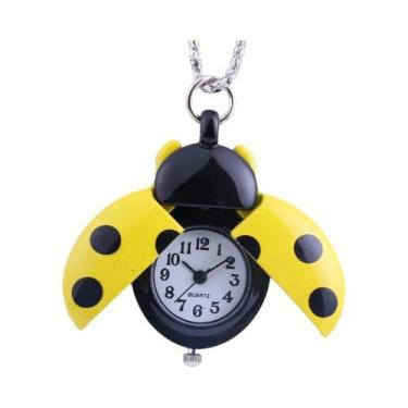 Imagem de Relógio De Bolso Em Forma De Besouro Dourado Pequeno E Fofo, Leve, Com